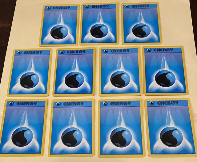 pokemon cards lot of 11 water energy 102/102