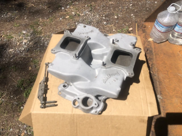 Edelbrock X-C8 CROSS RAM Chevy SBC Intake Manifold Dual Quad 2x4 Edelbrock X-C8 CROSS RAM Chevy SBC Intake Manifold Dual Quad 2x4