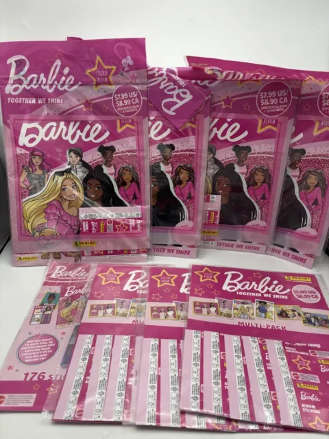 8 Panini  BARBIE Together we shine Collection 2023 4 Albums 4 multipacks Sticker