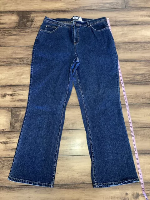 D & Co. Women's Blue Jeans Plus Size 20W Straight Leg High Rise Stretch