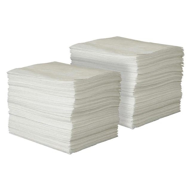 CONDOR 35ZR07 Absorb Pad,Oil-Based Liquids,White,PK200