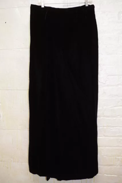 C5 Victor Costa Bergdorf Goodman Vintage black velvet Long Formal Skirt 14 Lined