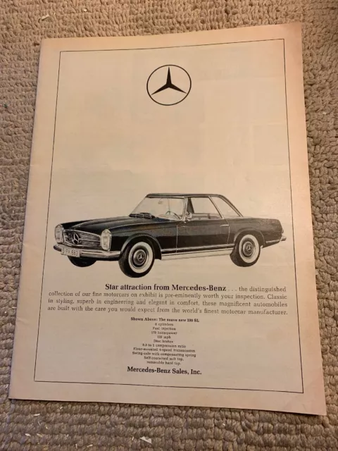 11-8”” Mercedes 230 Sl Star Attraction AD FLYER