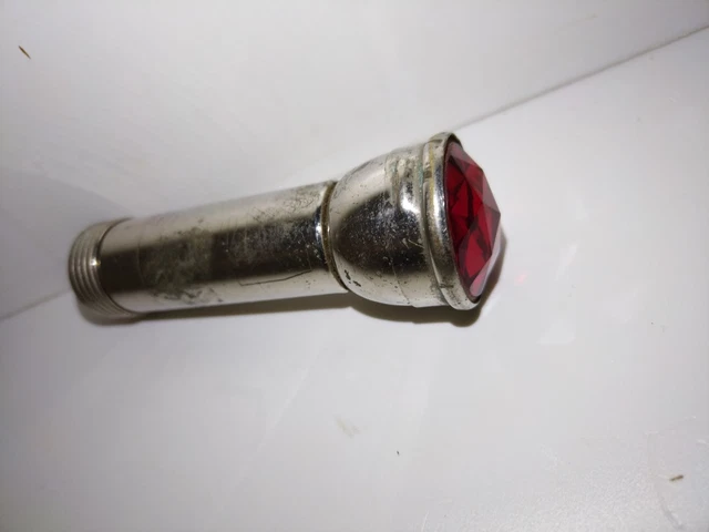 Feu Arrière Vélo Vintage JOS - Argenté, NOS, Fabrication Française, Pour Randonneuse