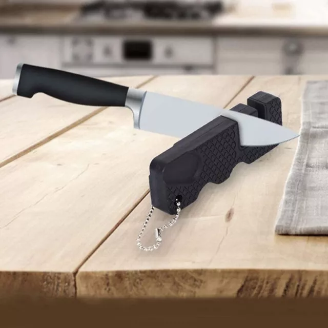 Knife Sharpener 2 Stages Kitchen Sharpening Stone Portable Outdoor Accessori.AU