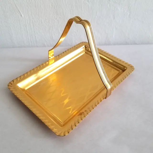 Vintage 24K Gold Electro Plated Candy Dish Forman Family 1950’s