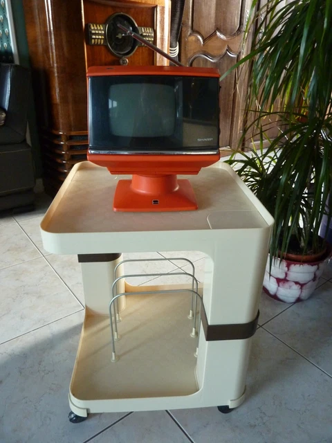TRES RARE VINTAGE TELEVISION 70s Japan SHARP 5P-12G - SPACE AGE- WORKING EUR 280,00 - FR
