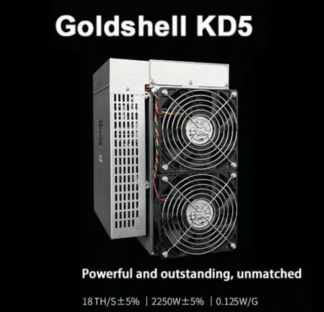 Goldshell KD5 Miner Kadena Hashrate 18Th/s In Stock NEW We Finance