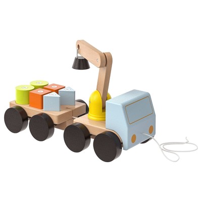 IKEA Grue 3 pièces Ikea Camion à tirer le long des blocs de jouets en bois... 