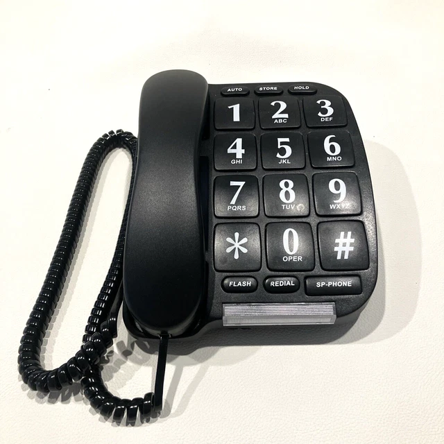 DESKTOP AMPLIFIED BIG Button Phones Handsfree Visual Hearing Impaired