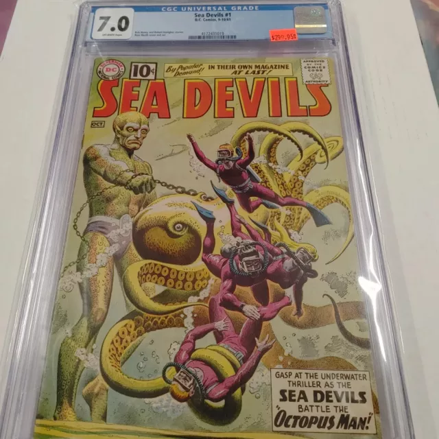 Showcase Presents Sea Devils #1 DC 1961 , CGC 7.0