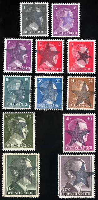 Germany Chemnitz Soviet Zone Stamps MLH VF Lot of 12 Scarce Locals