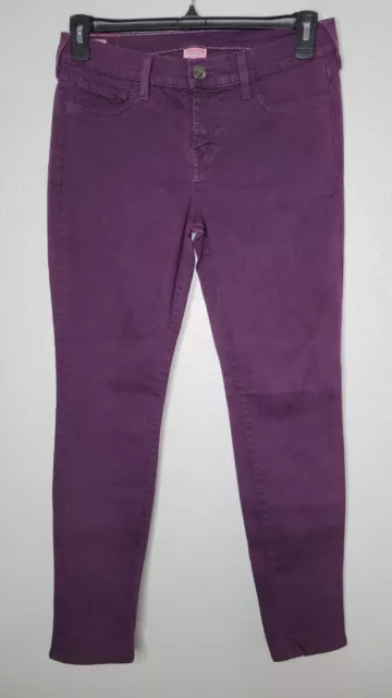 True Religion Women Jeans Size 31 Purple Halle Skinny Stretch Denim Made in USA