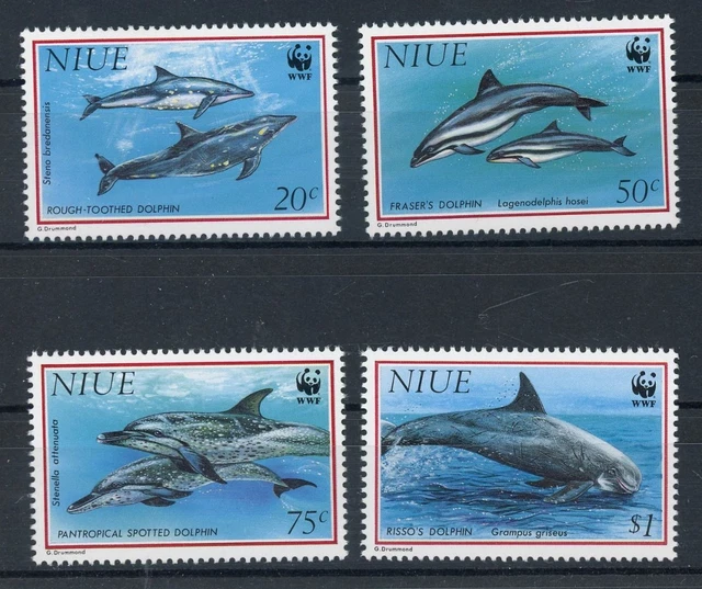 Niue 822-25 postfrisch Delfine/ WWF #HE840