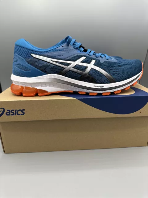 NEW ASICS Men's GT-1000 10 Running Shoes 1011B001-402 Blue/Orange Size 9