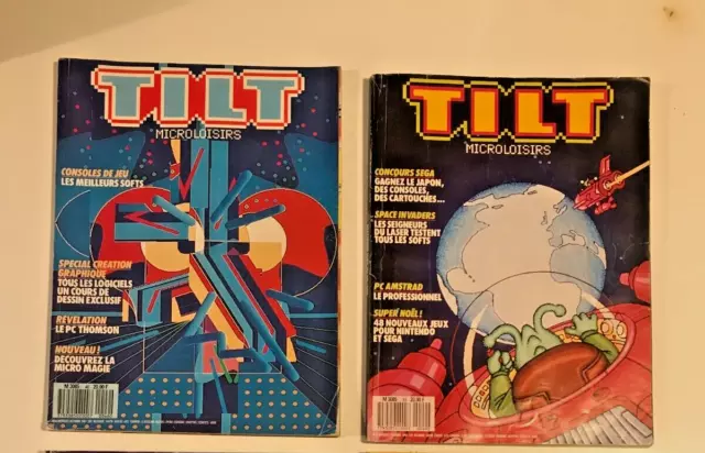 LOT TILT Magazine Année 1987 N° 46 et 49 Jeux Vidéo Retro Gaming Bon état