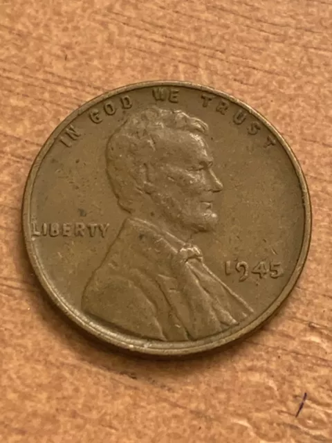 1945 Wheat Penny No Mint Mark L on Rim (04OC)