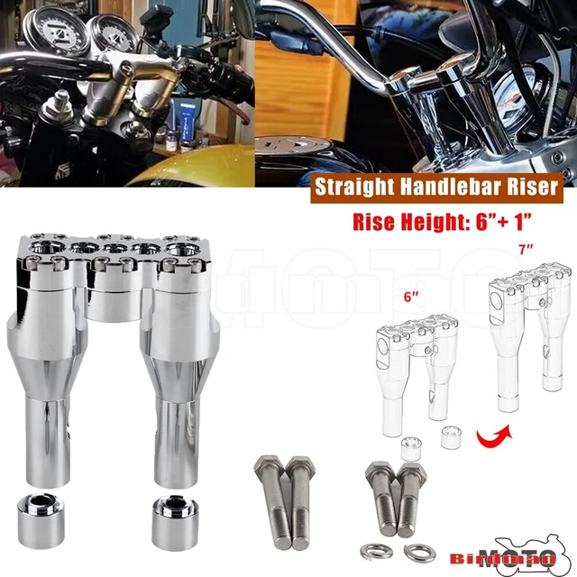 Alzata manubrio modulare verticale stile club per barra 1-1/2" Harley FLFB FLSL FXBB
