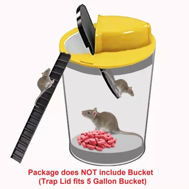 Mouse Rat Trap Flip & Slide Mouse Trap Bucket Catcher Mousetrap Slide Bucket Lid