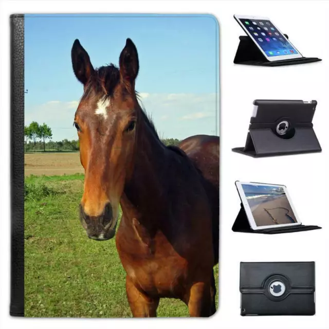 Horse Head Folio Leather Case For iPad Mini & Retina