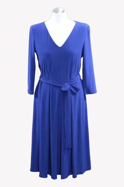 Hobbs Robe Femmes Gr. 38 (Royaume-Uni 12) Bleu de Cocktail Shiftkleid Élégant