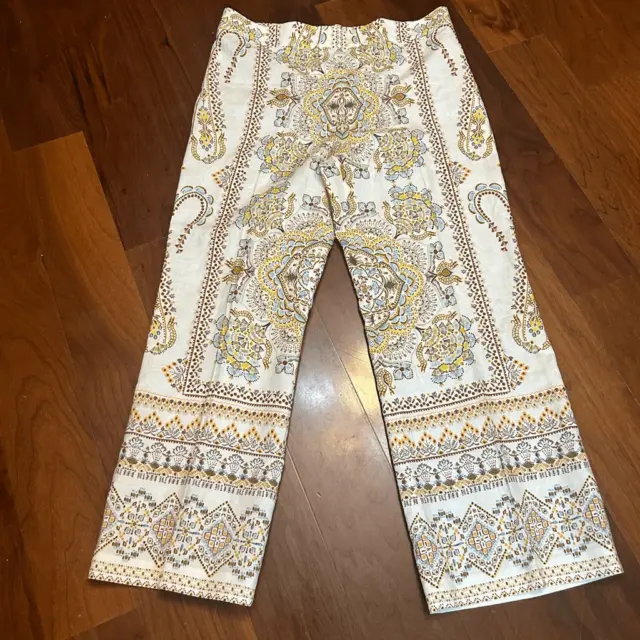 ZARA WOMEN'S HIGH waisted linen blend multi-colored pants size XL NWT  $58.98 - PicClick