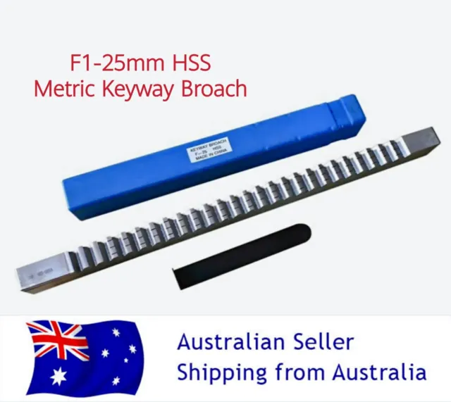 25mm F Push Type Keyway Broach Cutter Metric Size High Speed Steel Cutting Tool