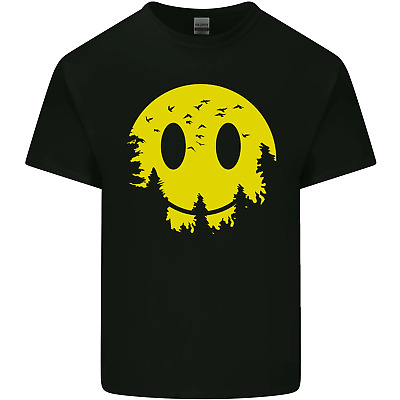 Happy MOON Faccia sorridente Acid anni'90 Da Uomo Cotone T-Shirt Tee Top