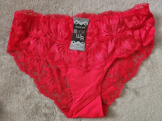 LADIES RED FLORAL Lace Underwear Knickers Briefs Panties Women Lacy  Lingerie £6.25 - PicClick UK