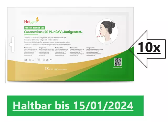 Haltbarkeit 15/01/2024 Corona Hotgen Schnelltest Laientest Selbsttest COVID 19