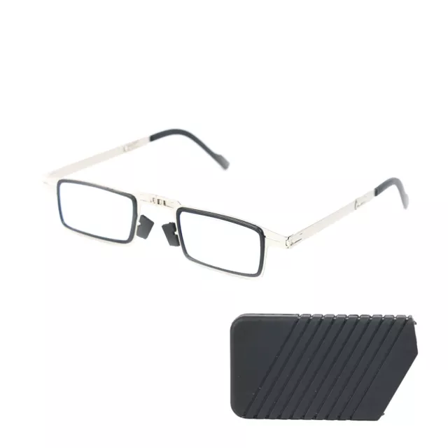 Men Ultra Light Titanium Material Screwless Foldable Anti-Blue Reading Glasses