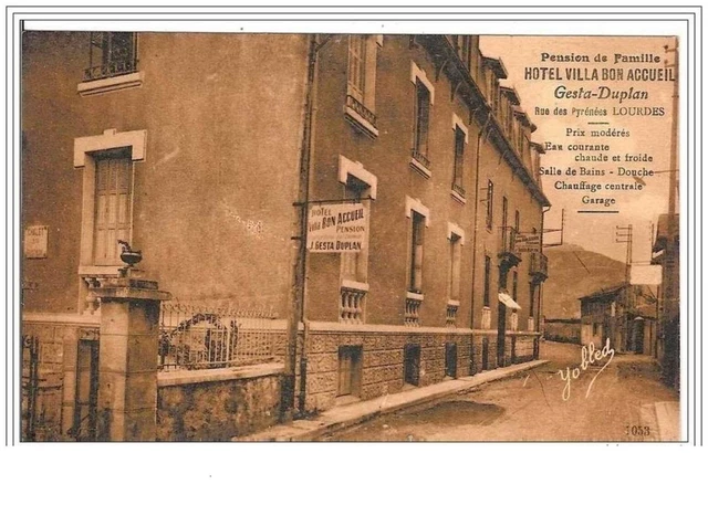 65.Lourdes.pension  En Famille.hotel Villa Bon Accueil.rue Des Pyrenees........
