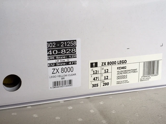 Adidas ZX 8000 LEGO  US 12,5  UK 12  EU 47 1/3  -  NEU! 2
