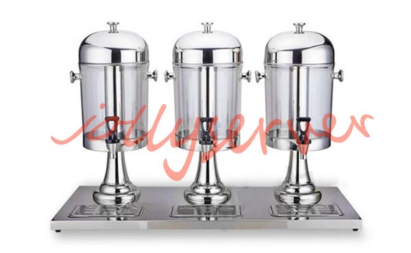 1PCS 3 8L Edelstahl Saft Getränk Getränke Spender Bars Zitrus Langlebig