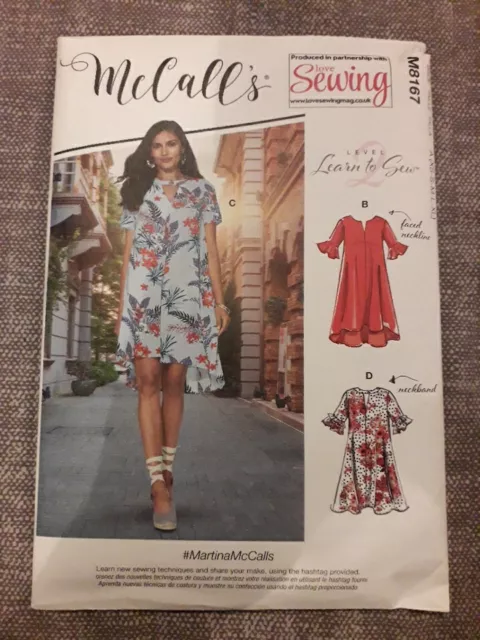 Dress Sewing Pattern McCalls M8167 Size 4 To 22 UNCUT