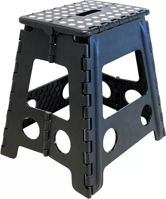 Sgabello Pieghevole Portatile 120 Kg Ultraresistente | Antiscivolo | 39x29x22 cm