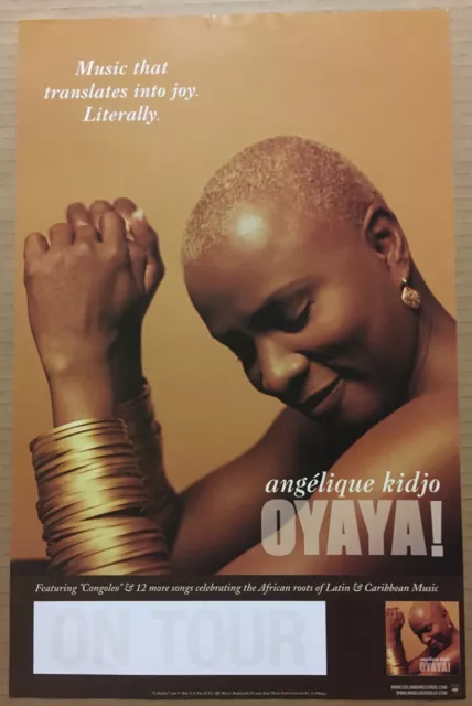 ANGELIQUE KIDJO Ultra Rare 2004 PROMO TOUR POSTER for Oyaya CD MINT 11x17 USA