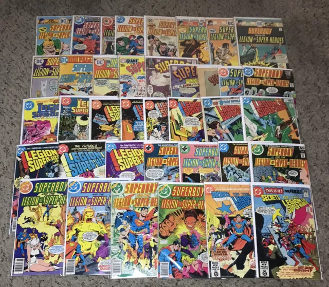 Superboy and the Legion of Super Heroes DC Comic Book Lot of 39