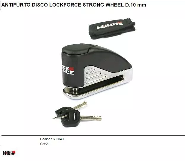 Bloccadisco Système Antivol Disque Lockforce Strong Wheel D.10 MM 603040
