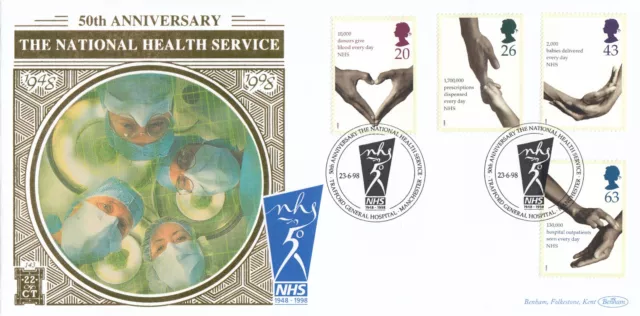 (109327) NHS Servicio Nacional de Salud GB 22 quilates DORADO Benham FDC 1998 No. 339/500