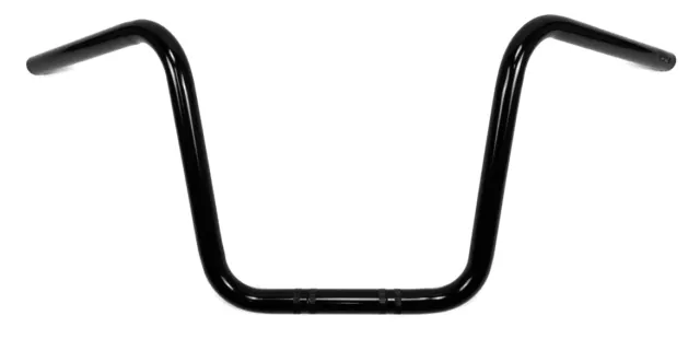 1 Zoll (25,4mm) Lenker Ape Hanger 30cm Schwarz für Harley-Davidson