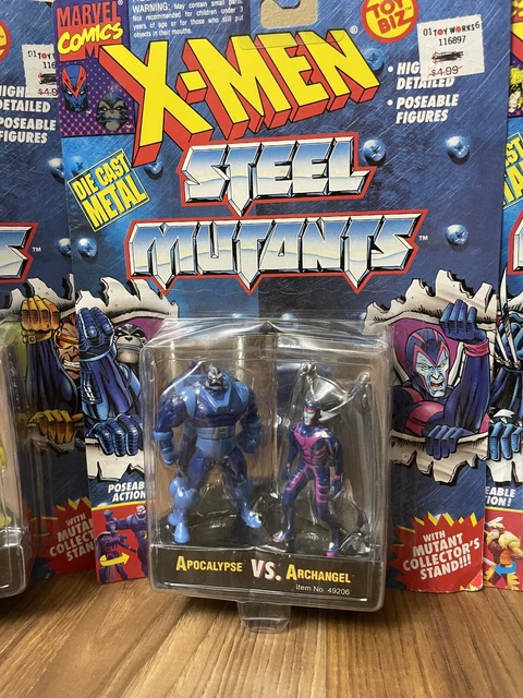 NEW 1994 Marvel X-Men Steel Mutants Die Cast Metal - Toy Biz Figures Lot of 3 3