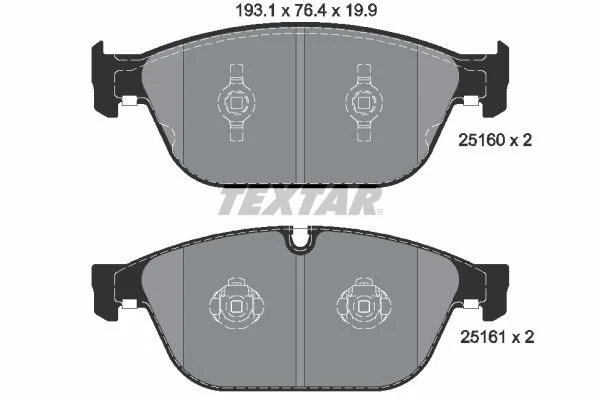 Textar 2516002 Kit pastiglie freno a disco per Audi A8 4H Q5 8R + furgone 09-18