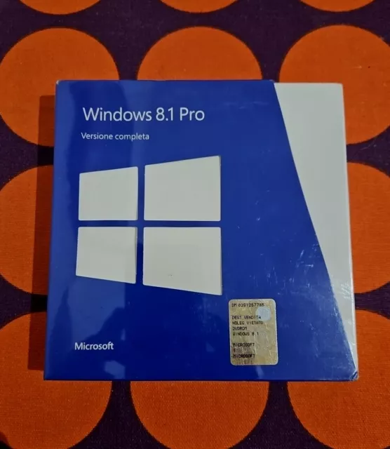 Microsoft Windows 8.1 Pro Full Version (PC) Boxed 32 & 64 bit DVD *ITALIANO*