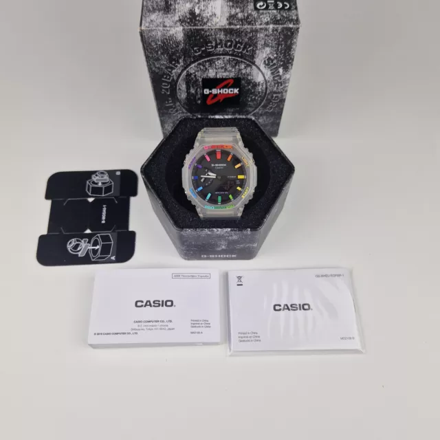 Casio G Shock Jellyfish Rainbow Casioak Watch Hand Painted Mods GA 2100 SKE 2