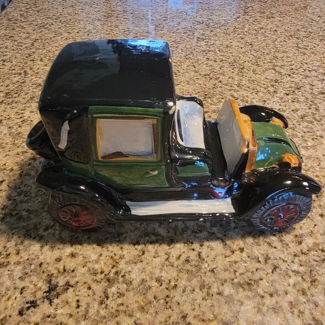 Vintage 1968 Garnier Liquers Bottle Car Shaped Green Creme De Menthe WITH Cork