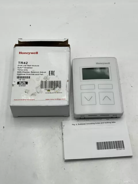 Honeywell TR42 Zio Lite Wall Module Temp Only with Display Sylk Enabled