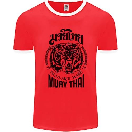 Maglietta Muay Thai Fighter Warrior MMA Arti Marziali Uomo FotoL