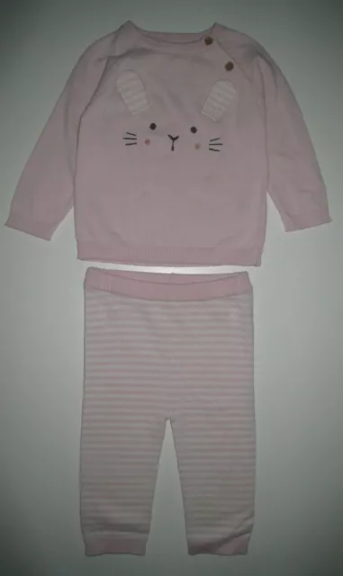 New F&F Baby Rabbit Bunny Jumper Top & Leggings - 2 Piece Outfit - 3-6 Months
