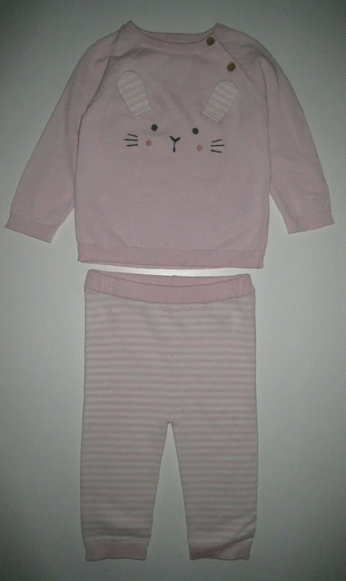 New F&F Baby Rabbit Bunny Jumper Top & Leggings - 2 Piece Outfit - 3-6 Months